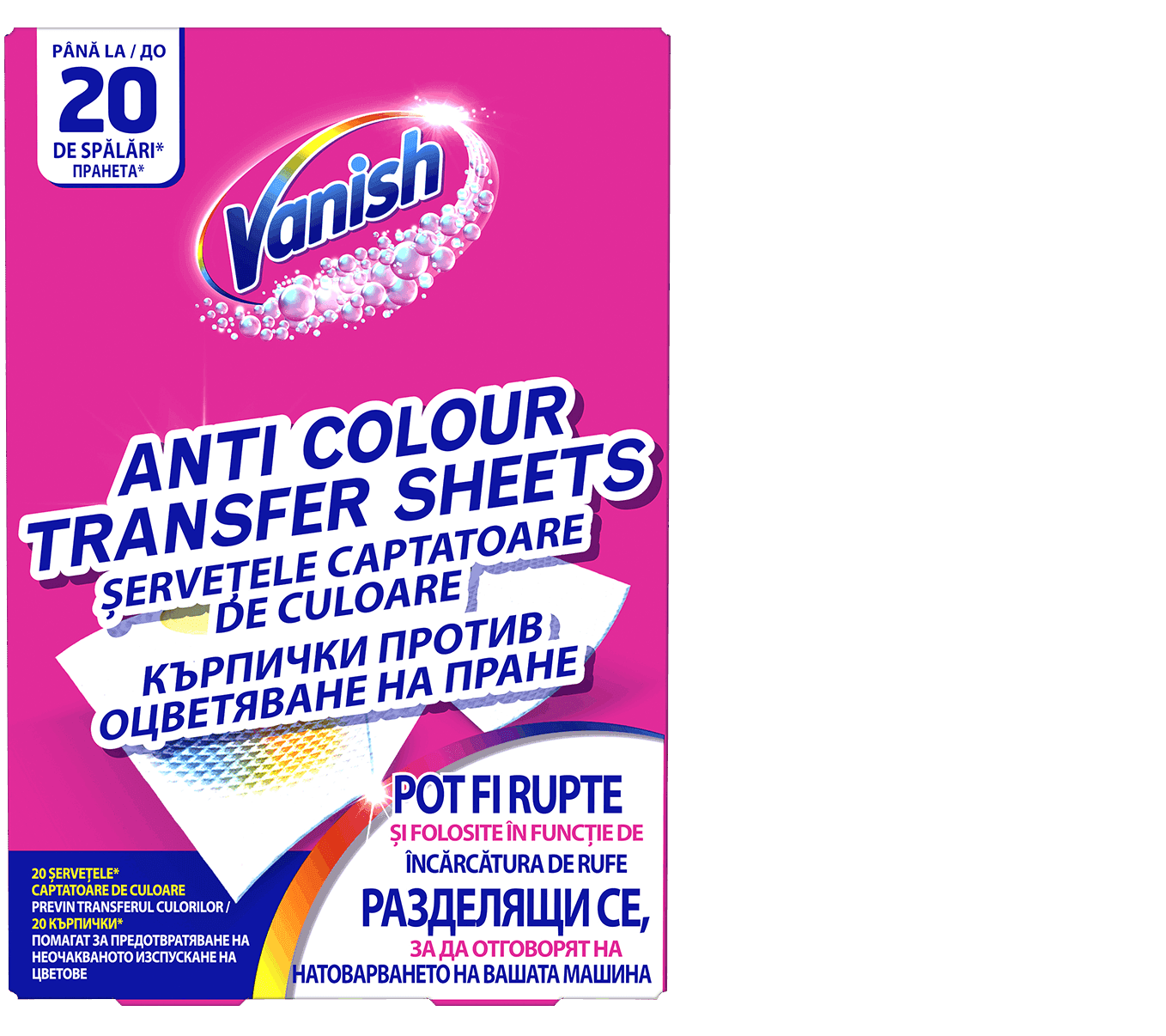 1-6-1-vanish-servetele-anti-transfer-de-culoare-20-buc3.png Vanish Anti-Colour Transfer 20 Buc - imagine 1