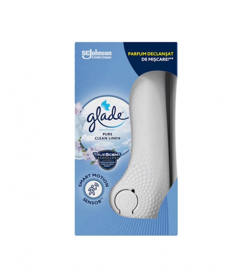 odorizant-aer-cu-actiune-continua-glade-sense-spray-pure-clean-linen33746.jpg Glade Sense&Spray Odorizant Electric+Rezerva 18Ml Clean Linen - imagine 1